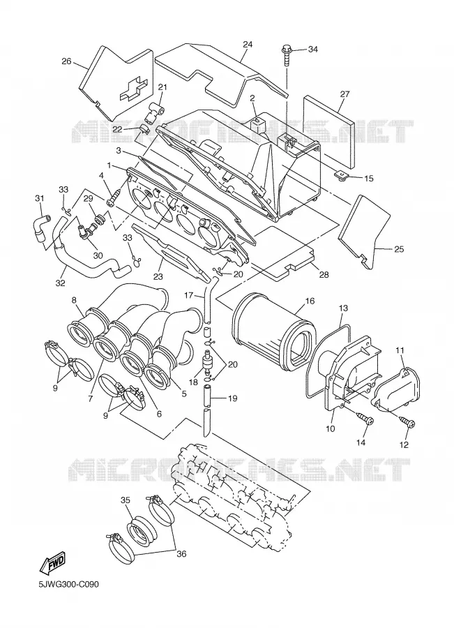 ADMISSION Yamaha MOTO 1300 2005 FJR ABS  FJR1300A