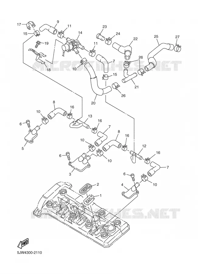 SYSTÈME D'ADMISSION D'AIR AIS Yamaha MOTO 1300 2005 FJR ABS  FJR1300A