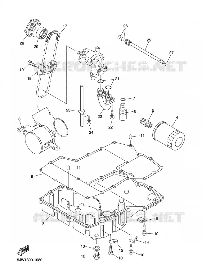 RADIATEUR D'HUILE / ECHANGEUR Yamaha MOTO 1300 2006 FJR ABS  FJR1300A
