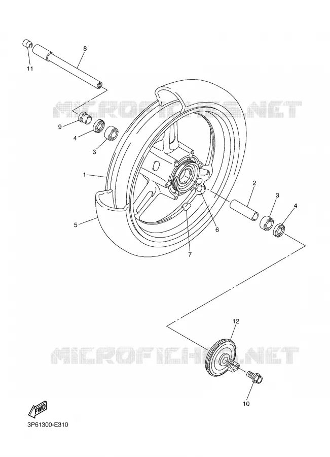 ROUE AVANT Yamaha MOTO 1300 2006 FJR AS ABS  FJR1300AS