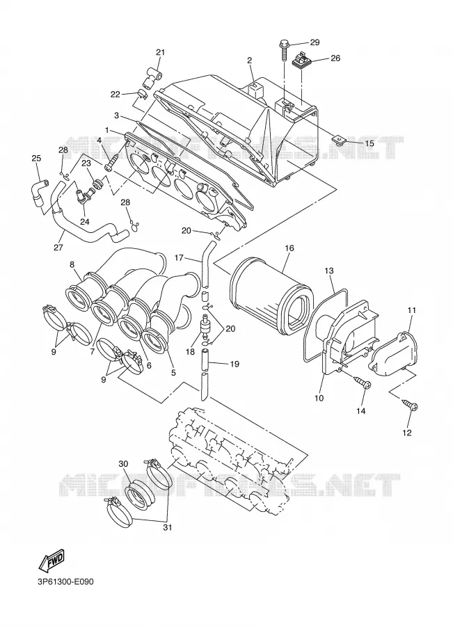 ADMISSION Yamaha MOTO 1300 2006 FJR AS ABS  FJR1300AS