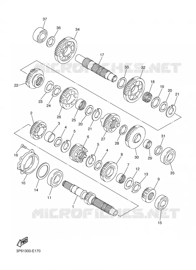 TRANSMISSION Yamaha MOTO 1300 2007 FJR  FJR1300AS