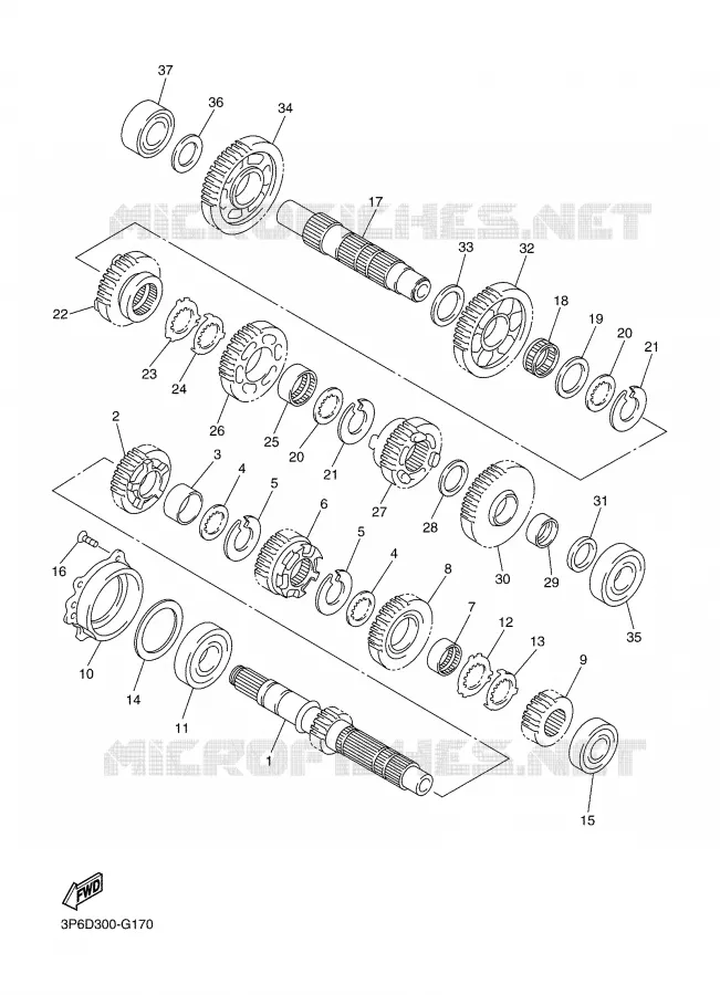 TRANSMISSION Yamaha MOTO 1300 2008 FJR AS ABS  FJR1300ASX