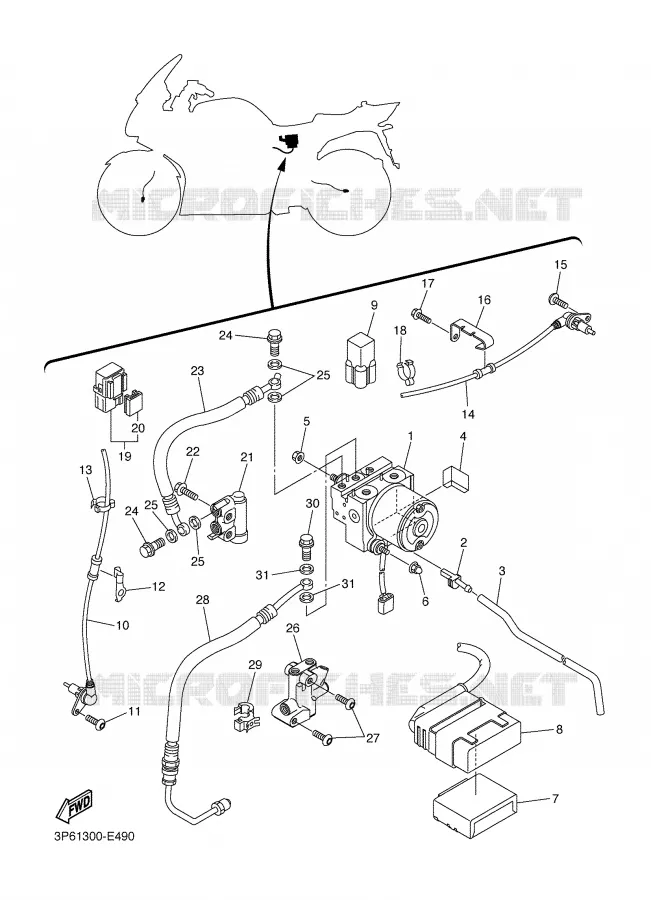 PARTIE ELECTRIQUE 3 Yamaha MOTO 1300 2006 FJR ABS  FJR1300AV