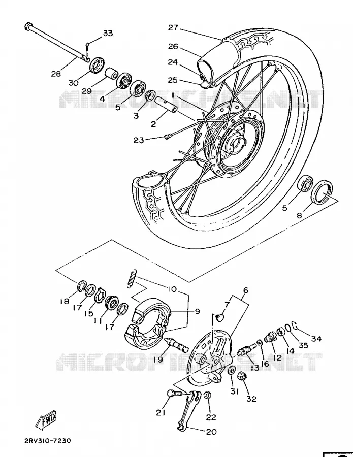 ROUE AVANT Yamaha MOTO 50 1987 FS1  FS1
