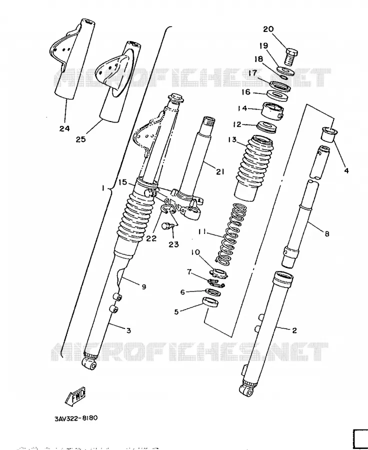 FOURCHE Yamaha MOTO 50 1988 FS1  FS1