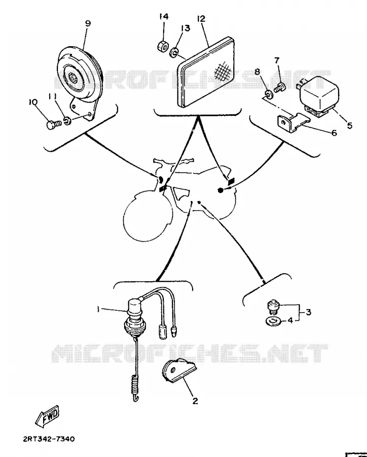PARTIE ELECTRIQUE 2 Yamaha MOTO 50 1989 FS1  FS1