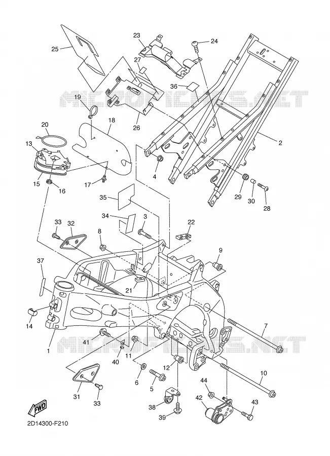 CADRE Yamaha MOTO 1000 2008 FZ1  FZ1-N FAZER _