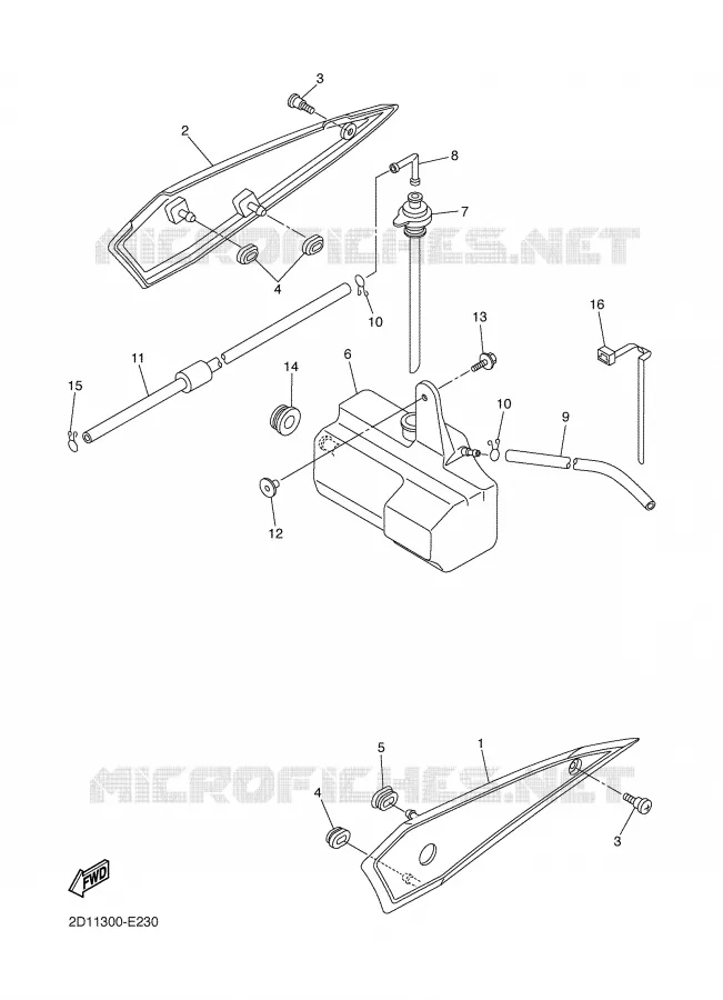 COUVERCLE LATERAL Yamaha MOTO 1000 2006 FAZER  FZ1-S