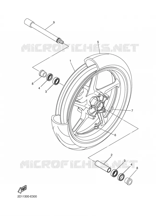 ROUE AVANT Yamaha MOTO 1000 2006 FAZER  FZ1-S