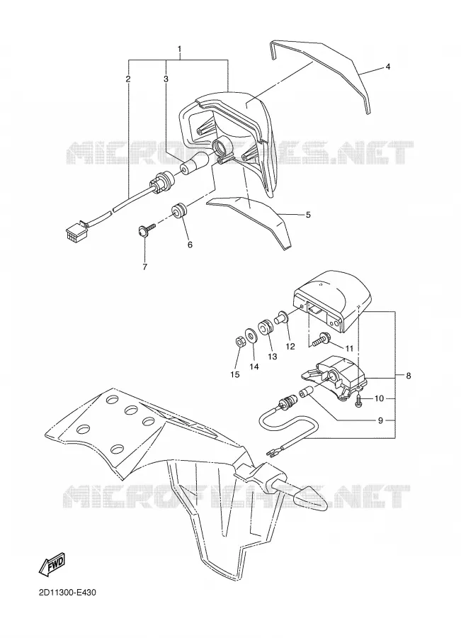 FEU ARRIERE Yamaha MOTO 1000 2007 FAZER  FZ1-S