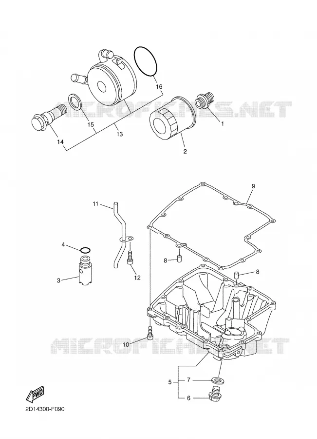 FILTRE A HUILE Yamaha MOTO 1000 2008 FAZER ABS  FZ1-SA