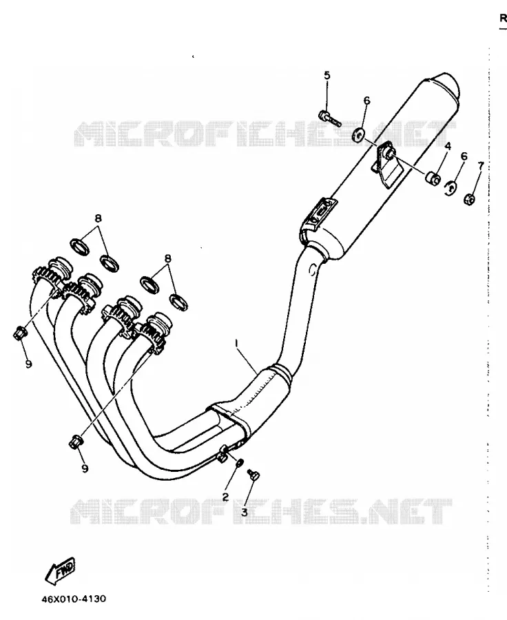 ECHAPPEMENT Yamaha MOTO 600 1986 FZ  FZ600