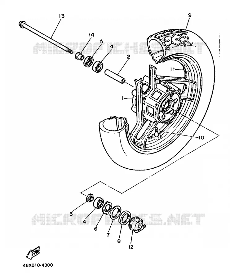 ROUE AVANT Yamaha MOTO 600 1986 FZ  FZ600
