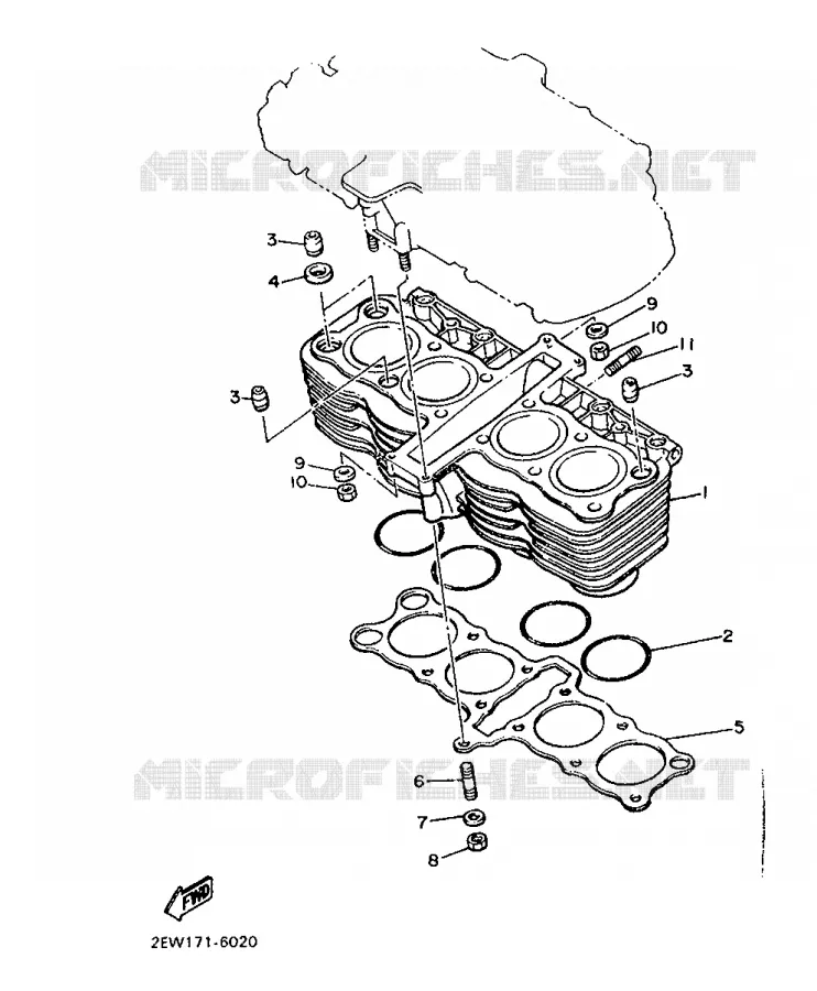 CYLINDRE Yamaha MOTO 600 1988 FZ  FZ600
