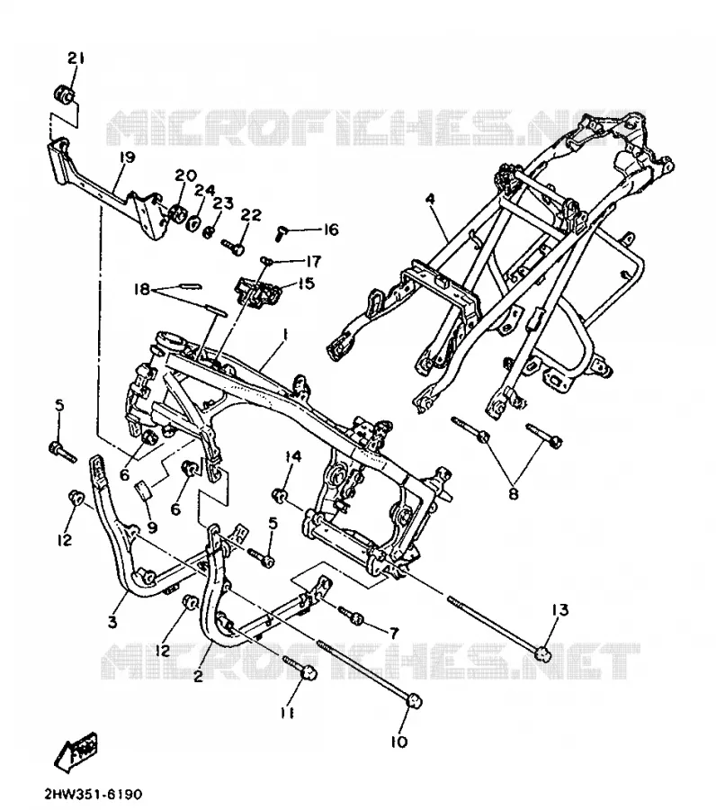CADRE Yamaha MOTO 600 1988 FZ  FZ600