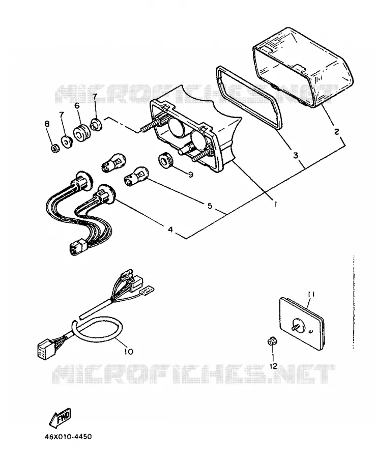 FEU ARRIERE Yamaha MOTO 600 1988 FZ  FZ600