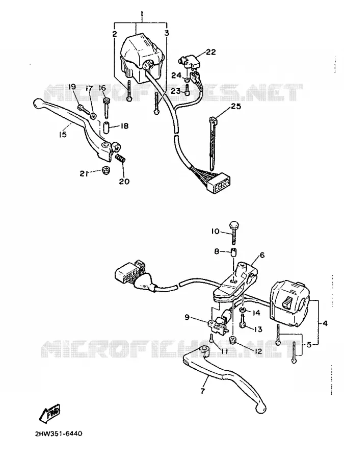 COMMODO / LEVIER Yamaha MOTO 600 1988 FZ  FZ600