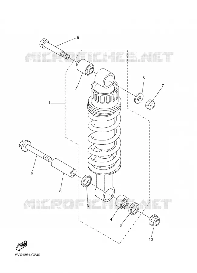 AMORTISSEUR ARRIERE Yamaha MOTO 600 2004 FZ6  FZ6-N