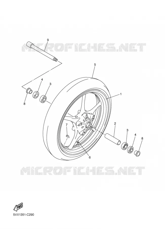 ROUE AVANT Yamaha MOTO 600 2004 FZ6  FZ6-N