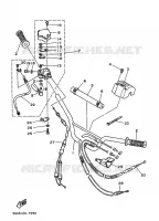 GUIDON ET CABLES pour Yamaha YFZ350 de 1998