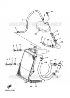 RADIATEUR / DURITES pour Yamaha YFZ350 de 1998