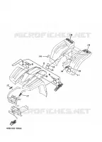EMBLEME / ETIQUETTE 2 pour Yamaha YFM350FW-X de 1998