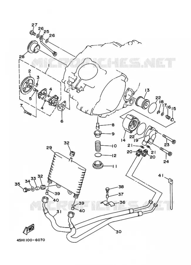 POMPE A HUILE Yamaha QUAD 400 1998 YFM  YFM400FW YFM400FWK