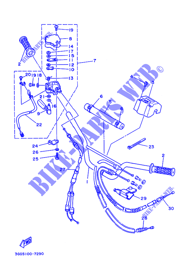 DIRECTION pour Yamaha YFZ350 de 1997