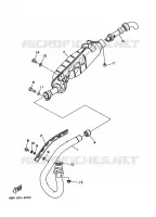 ECHAPPEMENT pour Yamaha YFM350U de 1997