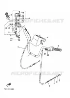 GUIDON ET CABLES pour Yamaha YFM350U de 1997