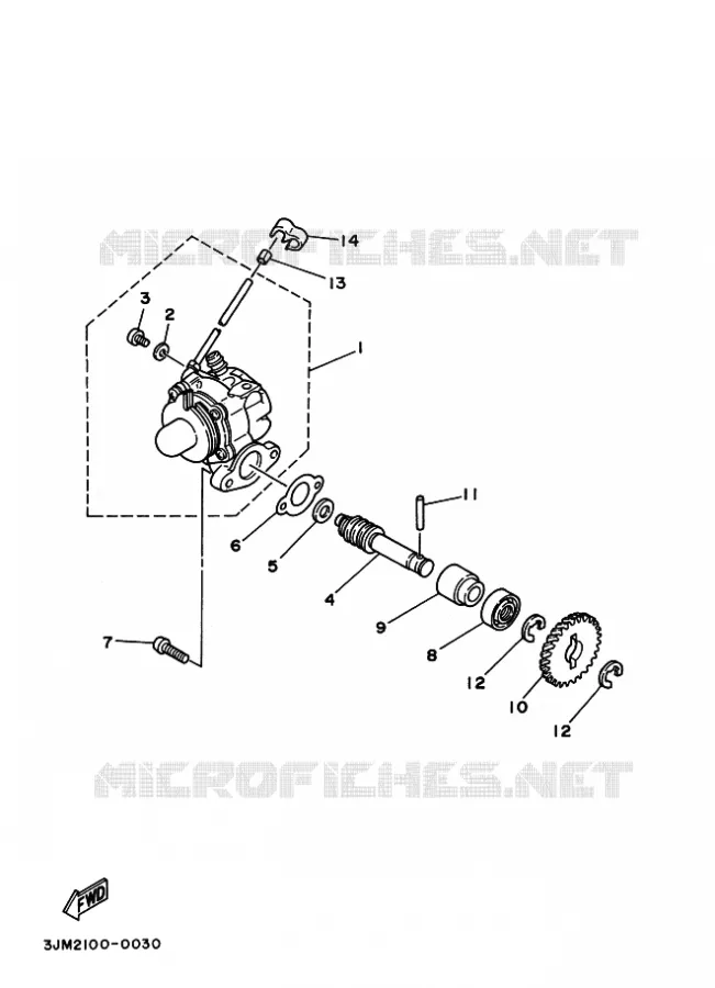 POMPE A HUILE Yamaha QUAD 200 1996 BLASTER  YFS200