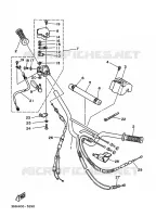 GUIDON ET CABLES pour Yamaha YFZ350 de 1996