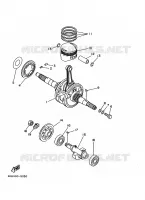 VILEBREQUIN / PISTON pour Yamaha YFM350FW-X de 1996