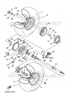 ROUE ARRIERE pour Yamaha YFB250 de 1995