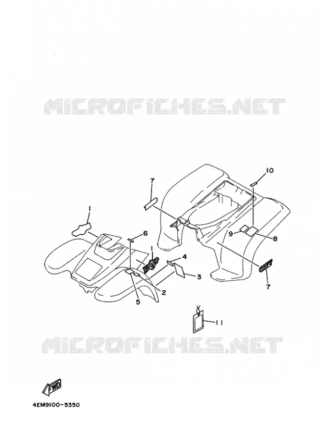ELECTRIQUE 1 Yamaha QUAD 80 1995 RAPTOR  YFM80