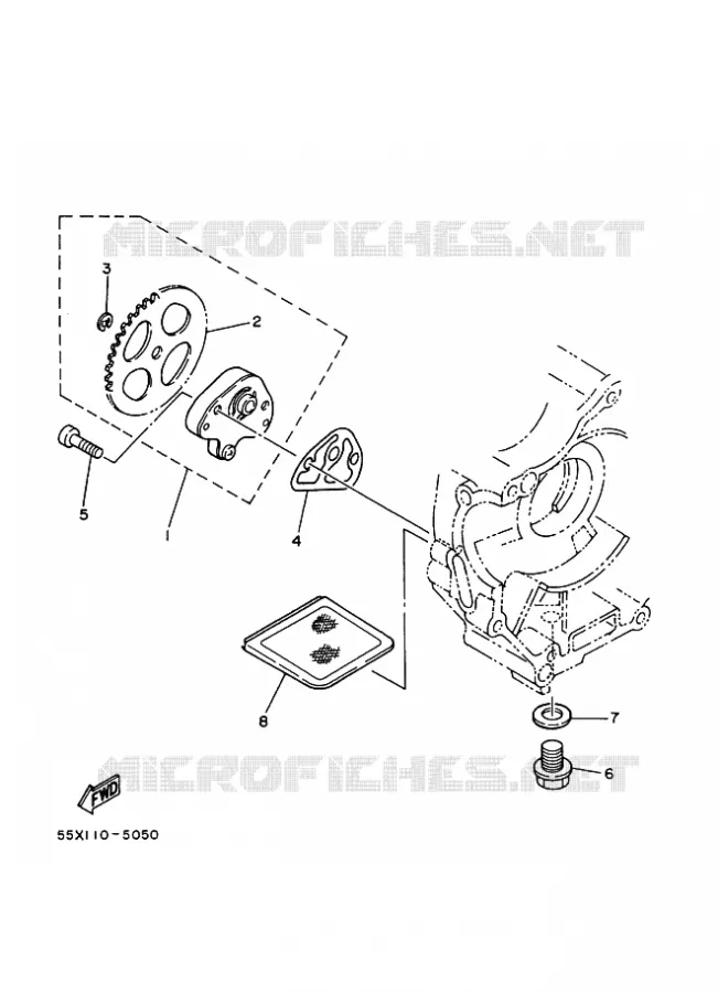 POMPE A HUILE Yamaha QUAD 80 1995 RAPTOR  YFM80