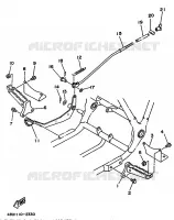 SUPPORT / REPOSE PIEDS pour Yamaha YFB250 de 1993