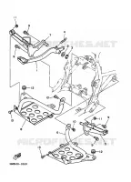 SUPPORT / REPOSE PIEDS pour Yamaha YFM350X de 1991