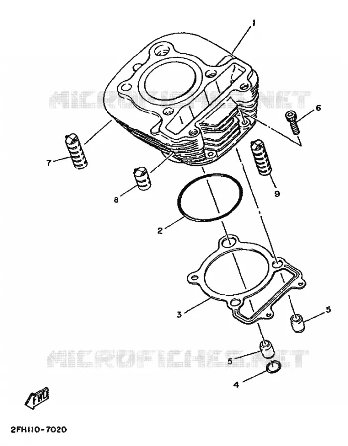 CYLINDRE Yamaha QUAD 200 1990 YFM  YFM200DX