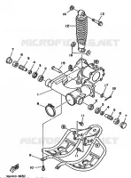 BRAS OSCILLANT / AMORTISSEUR pour Yamaha YFM250 de 1990
