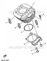 CYLINDRE pour Yamaha YFM250 de 1990