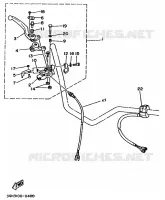 COMMODO / LEVIER pour Yamaha YFM250 de 1990