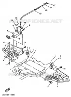 SUPPORT / REPOSE PIEDS pour Yamaha YFM250 de 1990
