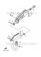 ECHAPPEMENT pour Yamaha YFM350FW de 1990