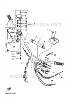 GUIDON ET CABLES pour Yamaha YFZ 350 BANSHEE de 1990