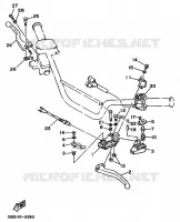 COMMODO / LEVIER pour Yamaha YFM350X de 1989