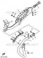 ECHAPPEMENT pour Yamaha YFM350X de 1989