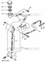 MAITRE CYLINDRE DE FREIN ARRIERE pour Yamaha YFM350X de 1989