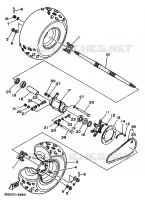 ROUE ARRIERE pour Yamaha YFM350X de 1989